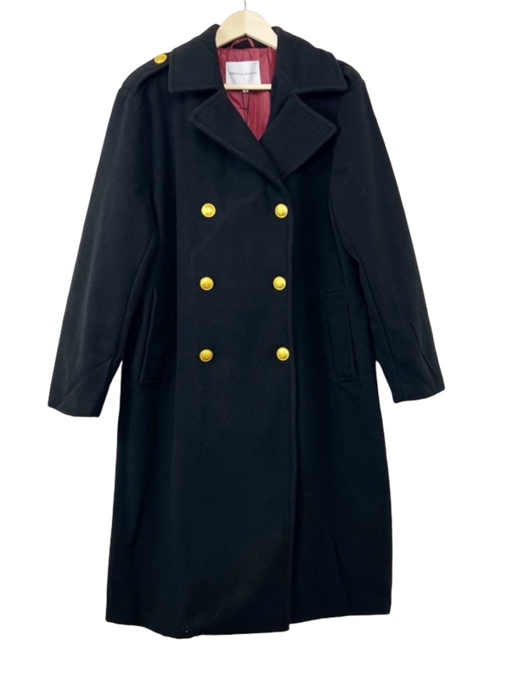 Rebecca Minkoff Officers Lined Coat Black XL NWT